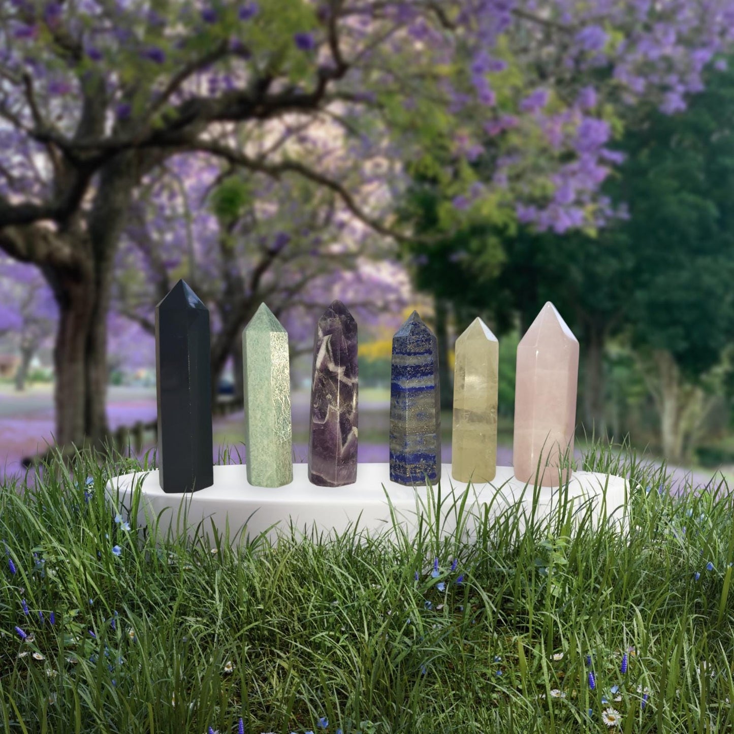 Natural GRADE A++ AMETHYST Crystal Tower/Wand 1pcs. Gemstone, Healing, Spiritual, Chakra, Gift, Home Decor