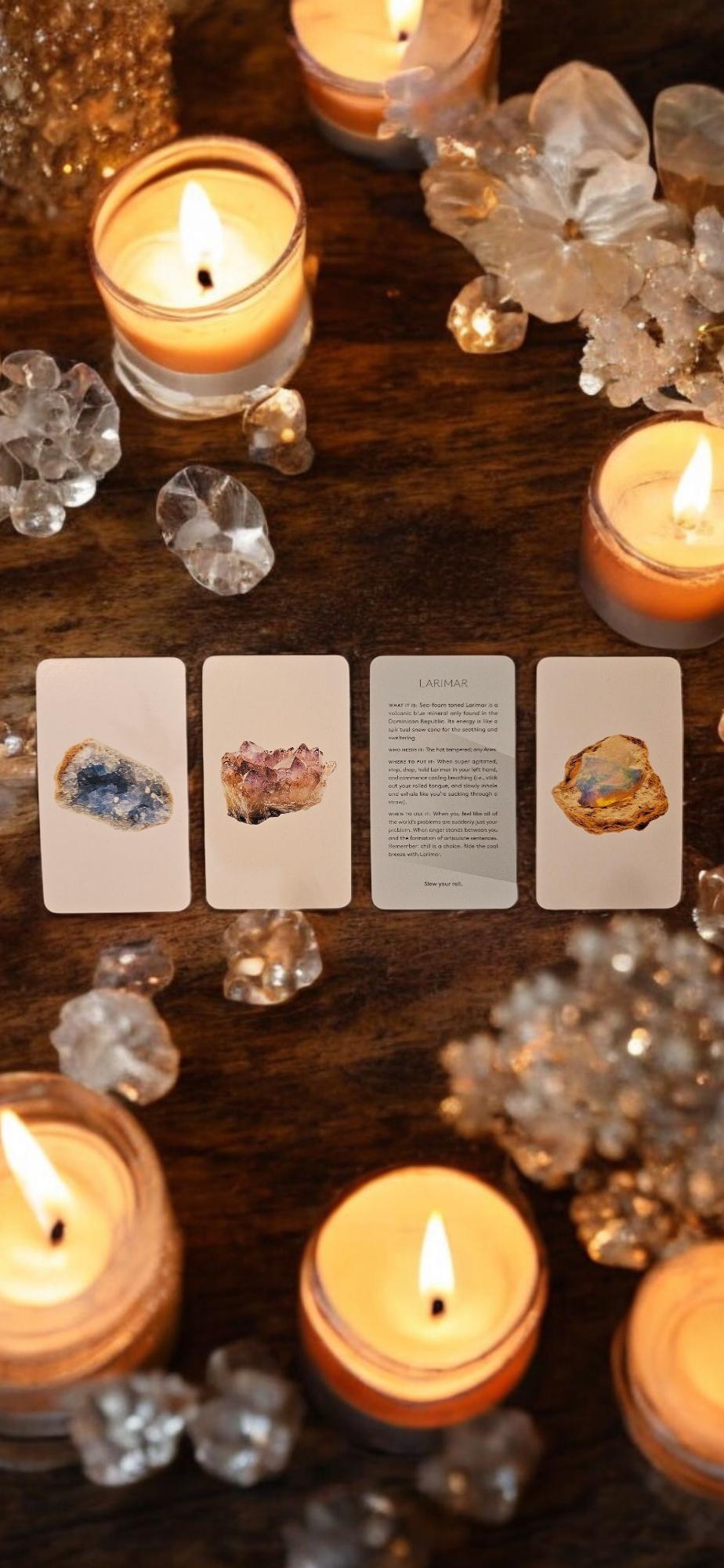 78-Card Crystals Oracle Tarot Deck for Insight and Guidance, Premium Paper Material, Spiritual Tool for Meditation and Healing