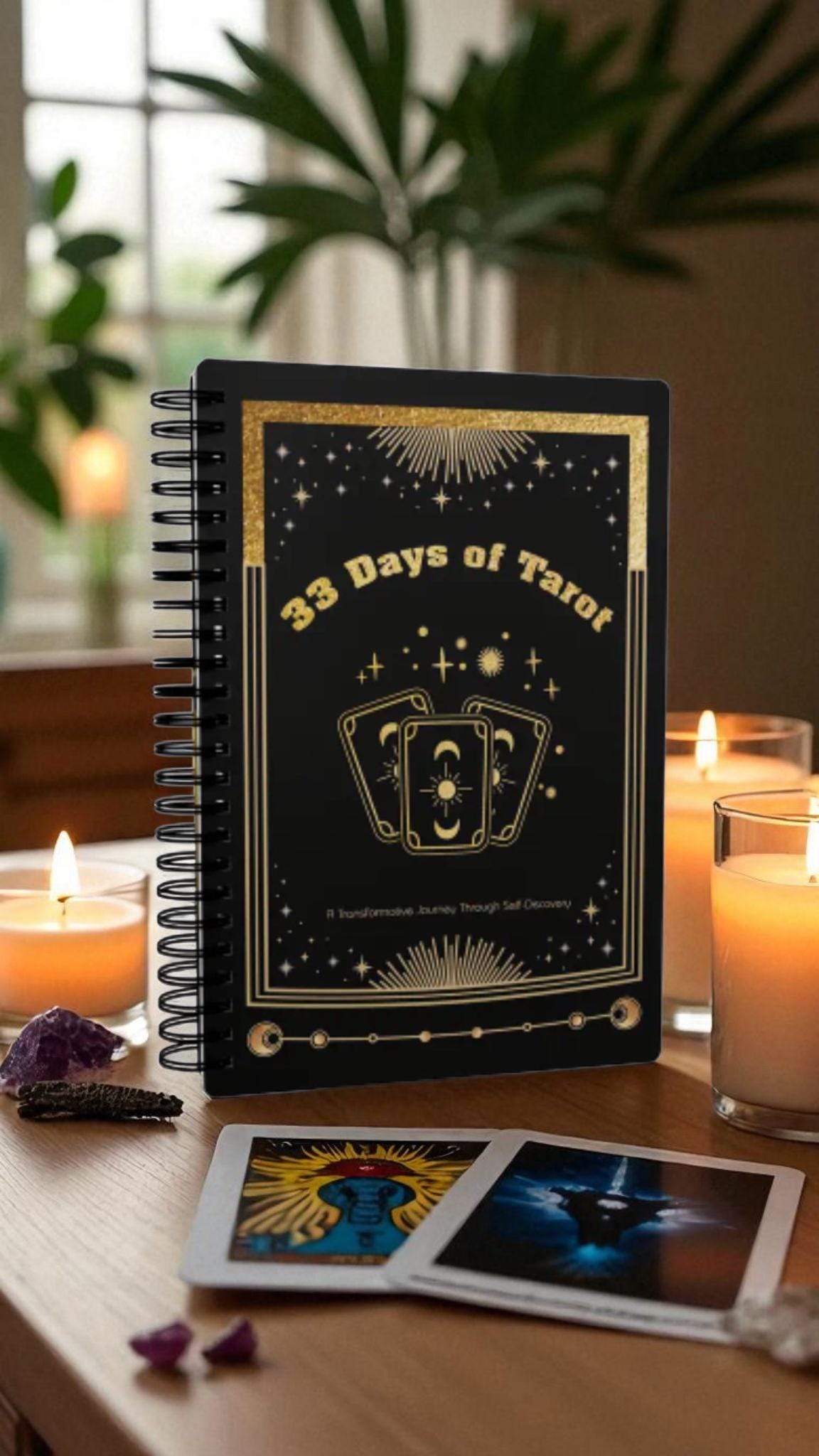 33-Day Tarot Challenge Journal – A5 Guided Workbook