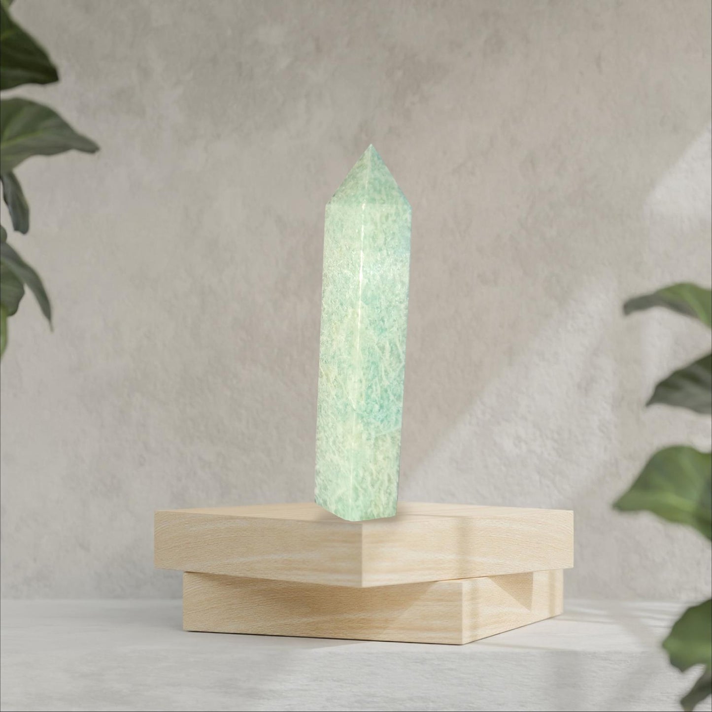 Natural GRADE A++ AMAZONITE Crystal Tower/Wand 1pcs. Gemstone, Healing, Spiritual, Chakra, Gift, Home Decor