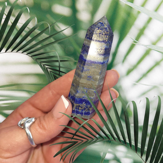 Natural GRADE A++ LAPIS LAZULI Crystal Tower/Wand 1pcs. Gemstone, Healing, Spiritual, Chakra, Gift, Home Decor