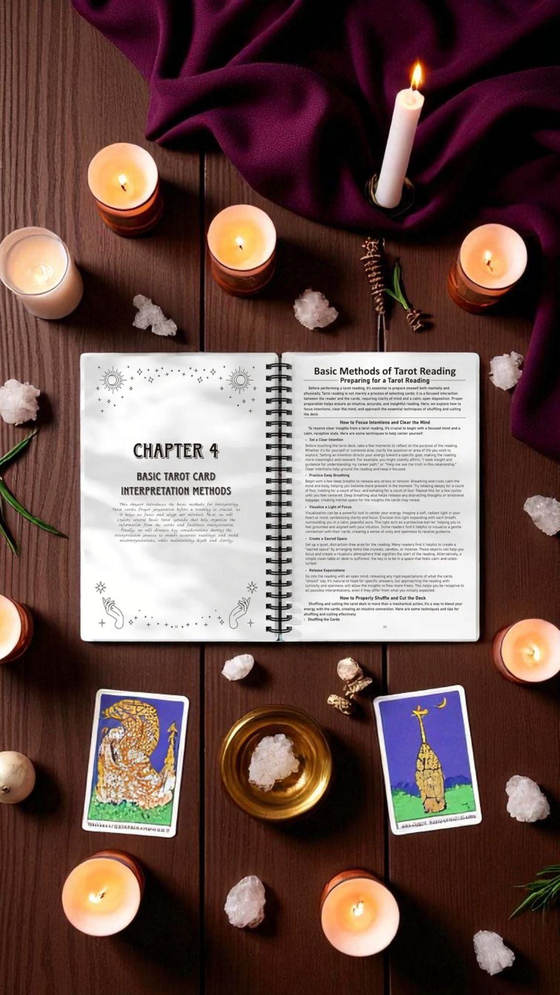 33-Day Tarot Challenge Journal – A5 Guided Workbook
