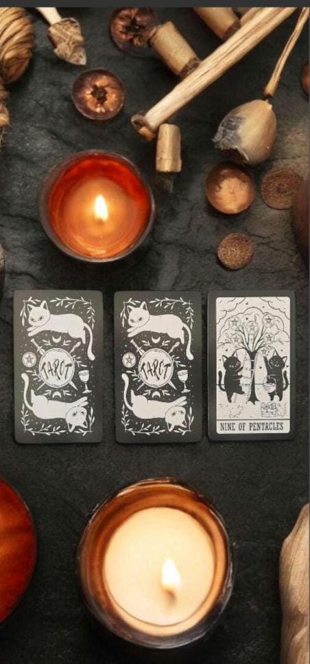 Spiritual Gift Box with Tarot Cards, Sage & Chakra Stone | Crystal Cleansing Kit | Witchy Self Care Gift