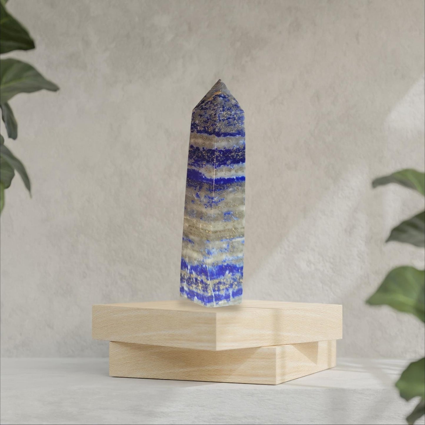 Natural GRADE A++ LAPIS LAZULI Crystal Tower/Wand 1pcs. Gemstone, Healing, Spiritual, Chakra, Gift, Home Decor