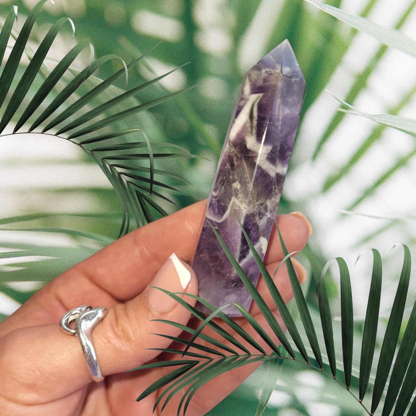 Natural GRADE A++ AMETHYST Crystal Tower/Wand 1pcs. Gemstone, Healing, Spiritual, Chakra, Gift, Home Decor