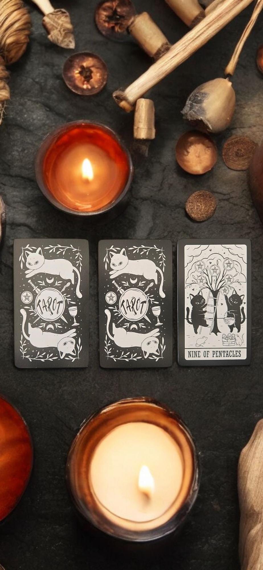 Black Cat Tarot Deck - Mystical Kittens Fortune Telling