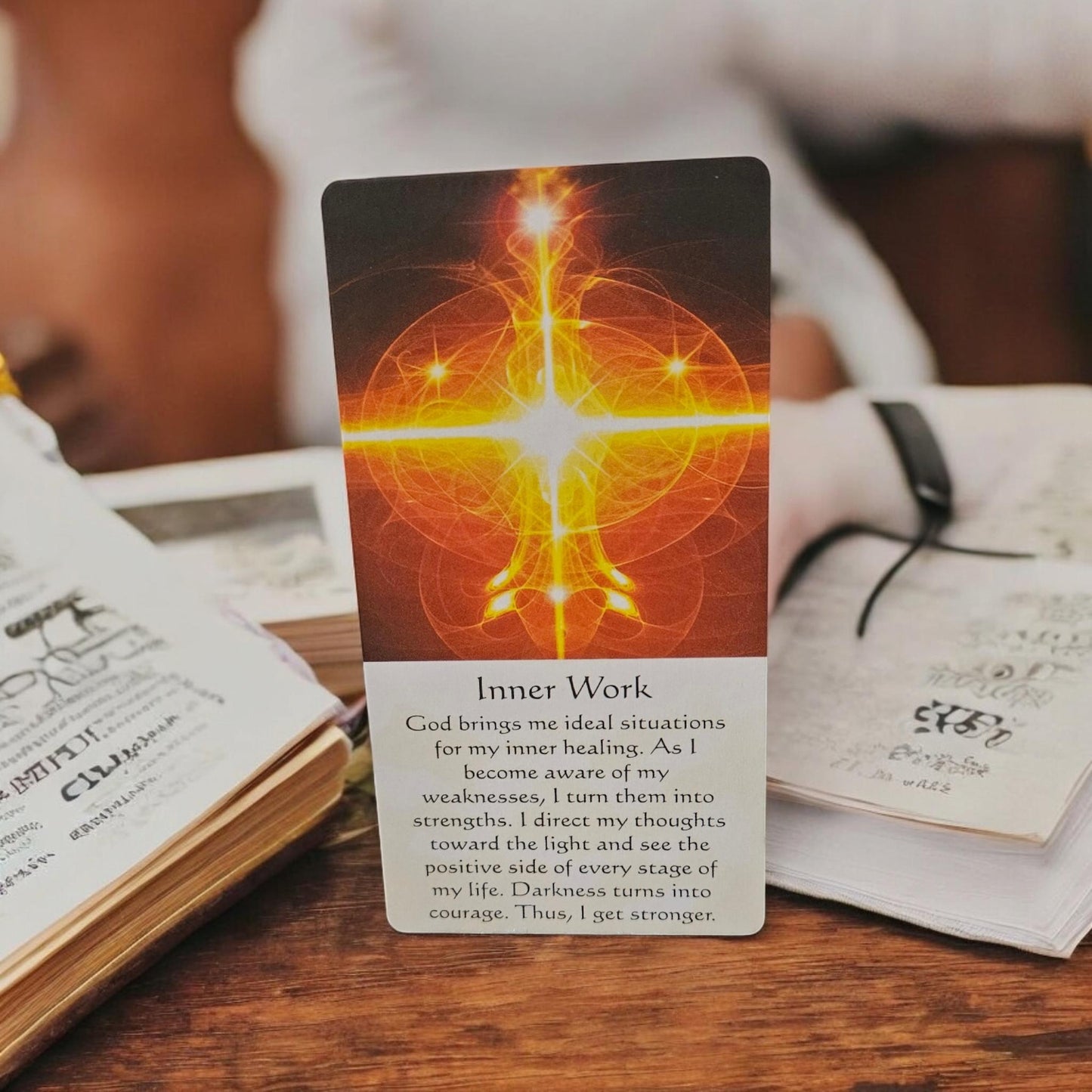 Divine Light & Wisdom Thought Card Deck – 54 Cards for Transformation, Healing, and Self-Realization