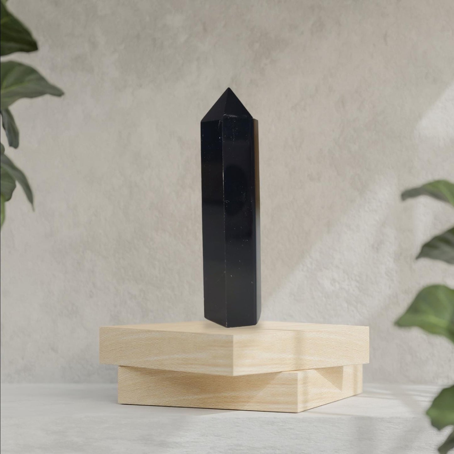 Natural GRADE A++ BLACK OBSIDIAN Crystal Tower/Wand 1pcs. Gemstone, Healing, Spiritual, Chakra, Gift, Home Decor