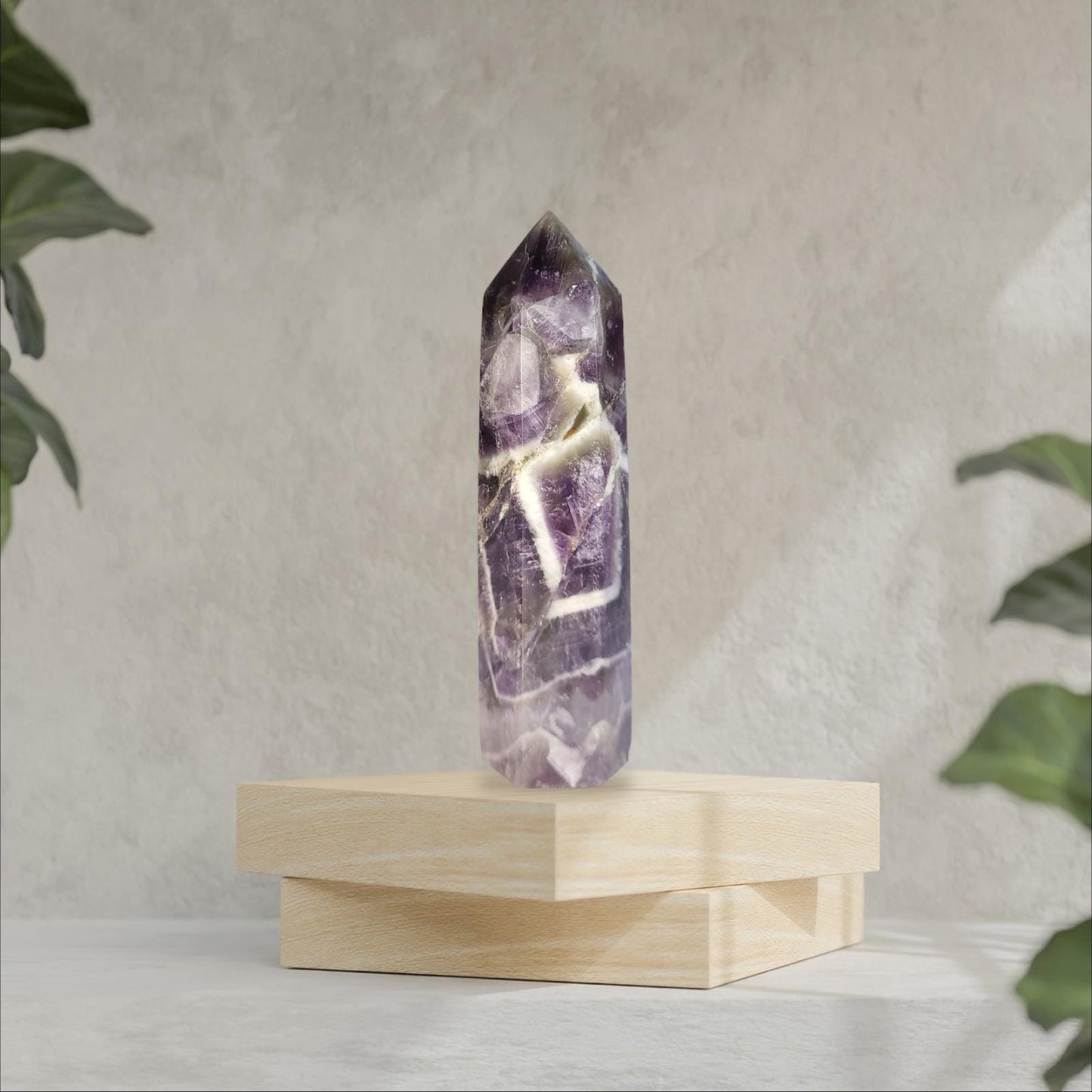 Natural GRADE A++ AMETHYST Crystal Tower/Wand 1pcs. Gemstone, Healing, Spiritual, Chakra, Gift, Home Decor