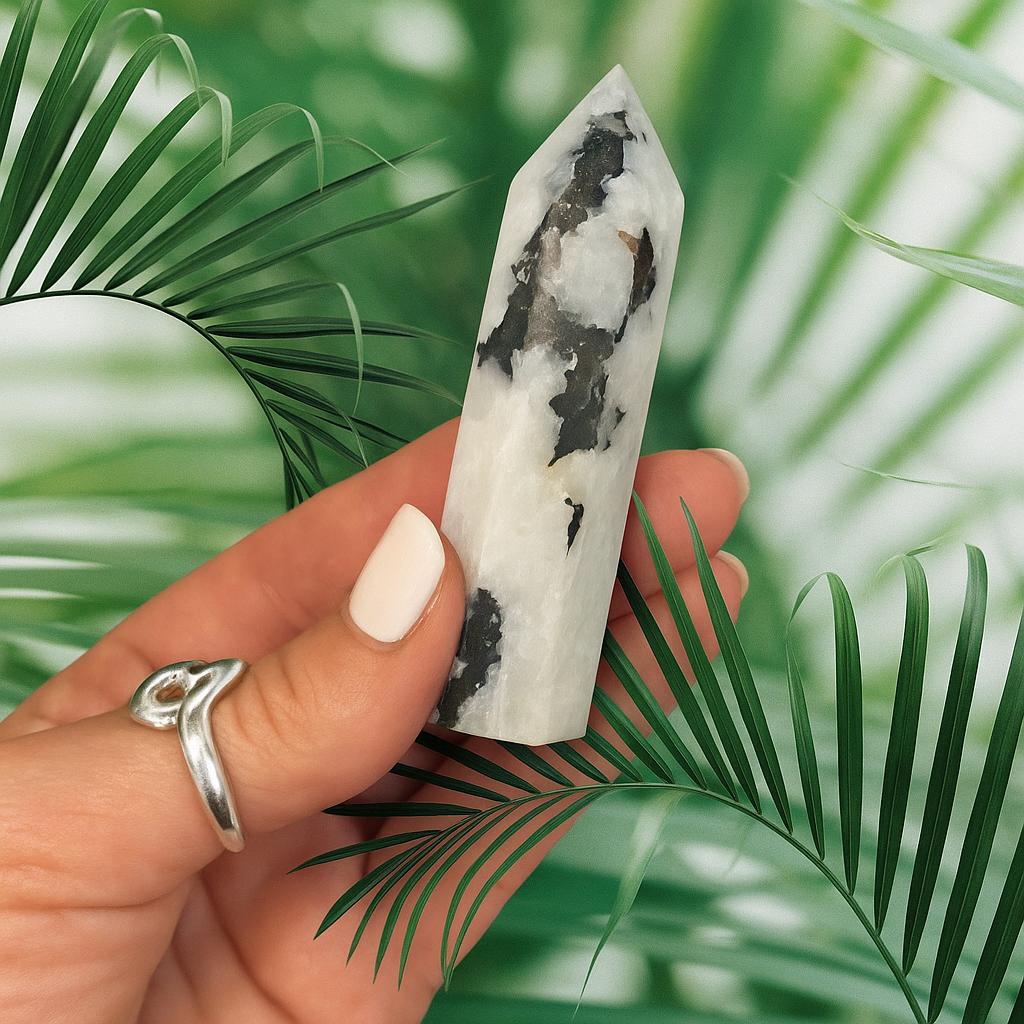 Natural GRADE A++ RAINBOW MOONSTONE Crystal Tower/Wand 1pcs. Gemstone, Healing, Spiritual, Chakra, Gift, Home Decor, Energy, New Moon Ritual